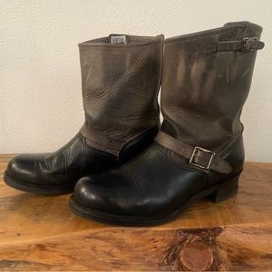 Made in USA Frye Rare Two Tone Engineer Boots 12D